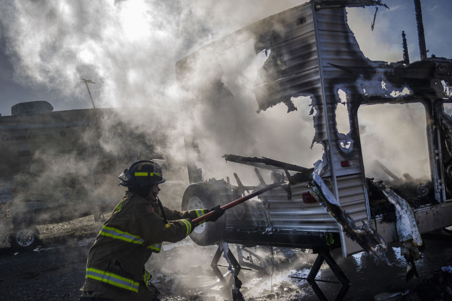 Dallesport Motorhome Fire